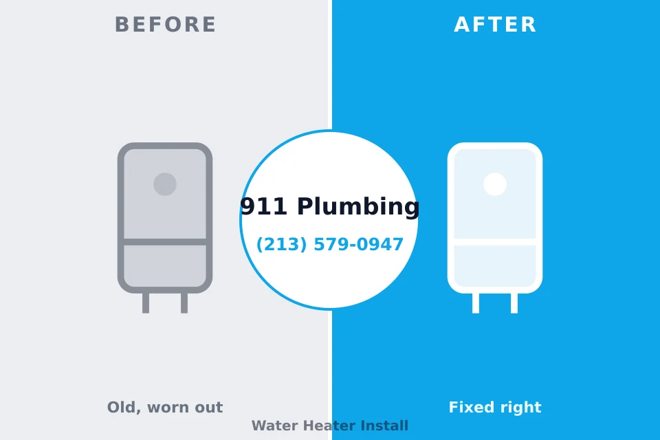 Before and after: plumbing repair North Hornell, NY